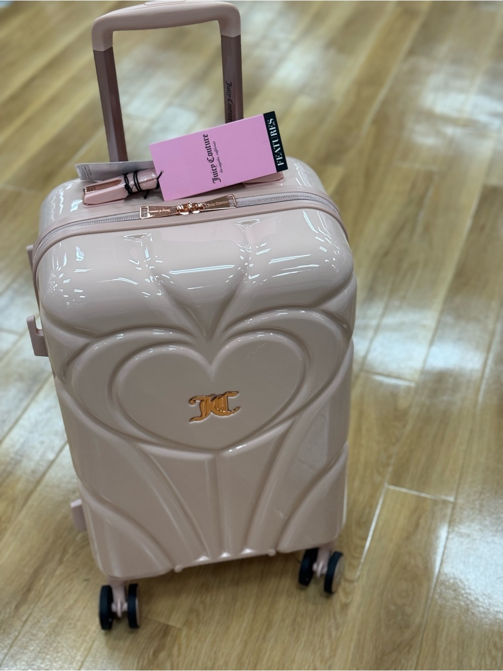 Juicy Couture Pink Heart Hard-Side 21” Carry-On